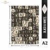 seria Black & White - Czarny & Biały, geometyczne czarno-białe wzory, cyfry, litery*  Mulberry Decoupage Paper FPA2020 Black & White Series - Black & White, geometric black and white patterns, numbers, letters* Papel para decoupage Mulberr